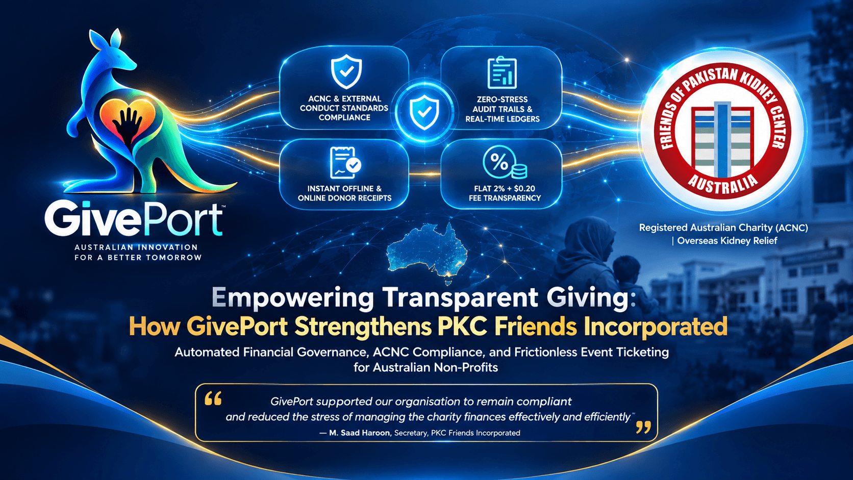 How GIVEPORT Streamlines Financial Compliance and ACNC Governance for PKC Friends Incorporated?